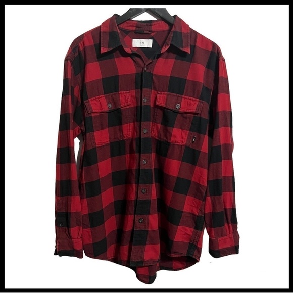ARITZIA TNA Buffalo Plaid Flannel Button Down Shirt - Picture 1 of 6